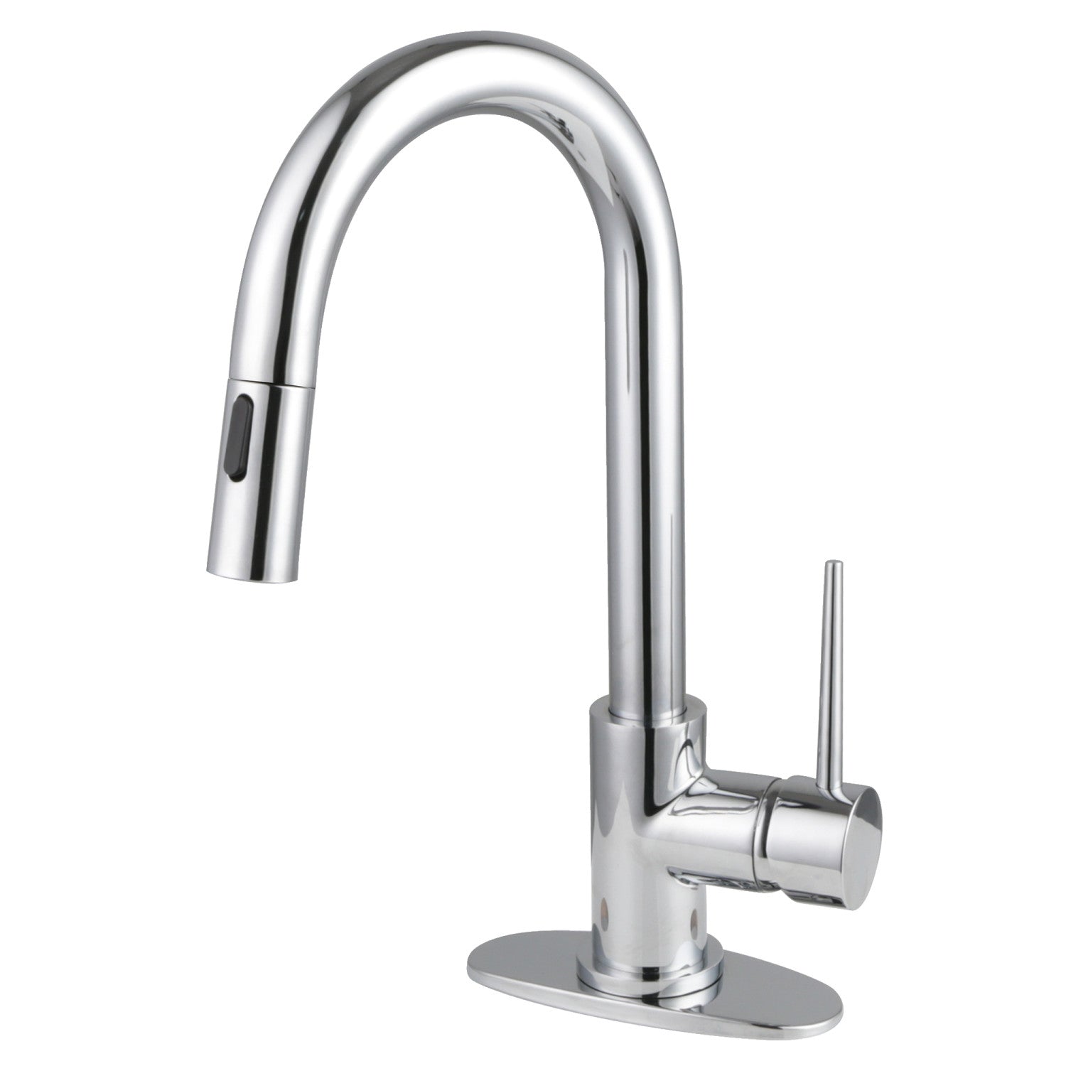 Kingston Sona LS2461NYL - New York One-Handle 1-Hole Deck Mount Bar Faucet with Pull Down Sprayer, Polished Chrome — image 1